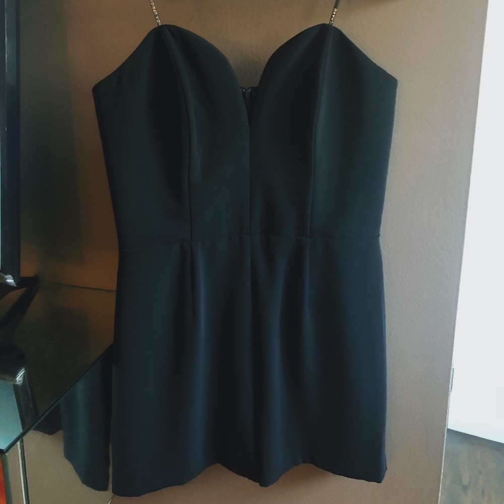 Strapless Black Romper